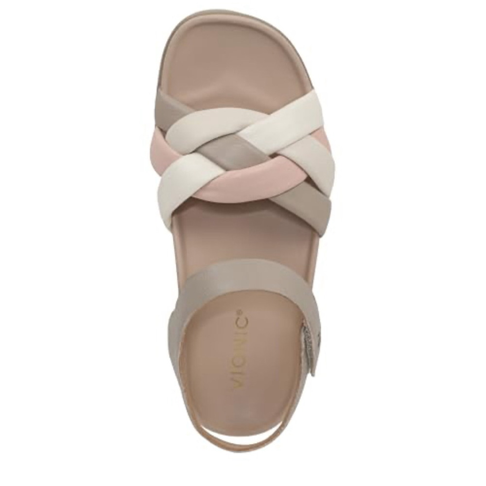Women's Vionic Rosa Leather Braided Strap Platform Sandals Size 9.5 - Picture 3 of 6